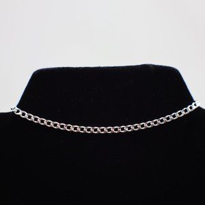 VTG 925 Sterling Silver Bracelet 7in Curb Chain 3mm Milor Italy 3.2g